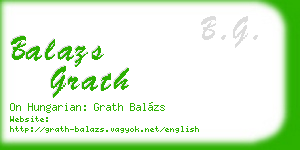 balazs grath business card